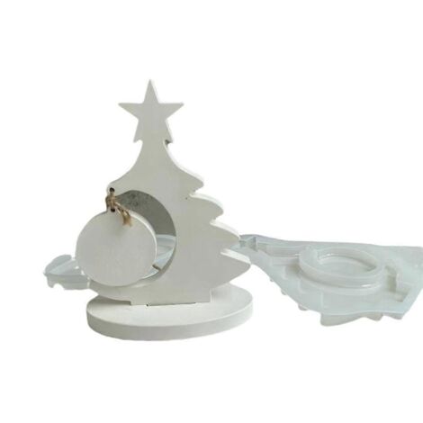 Décoration de Noël 3D - Moule en silicone pour sapin, pendentif DIY, bougie, savon et pâtisserie.