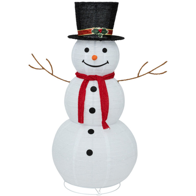 Déco lumineuse Bonhomme de neige 100 led Blanc h 120 cm - Feeric Christmas