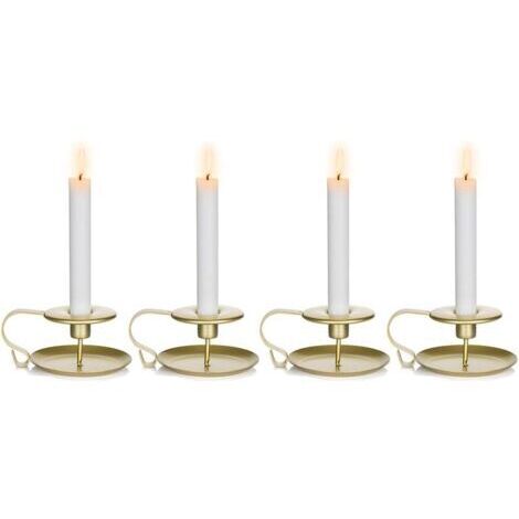 décoration de Noël Bougeoir Conique Bougeoirs en Chandelier, Bougeoirs de Table en Or pour la Cérémonie de Mariage, Chandelier pour Halloween Décoration de Salle à Manger de Noël, 4 Pièces cadeau de N