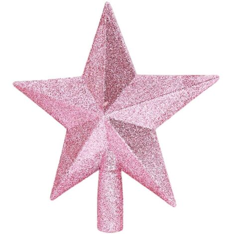Décoration de Noël celtique rose. sapin de Noël avec étoile au sommet. 20 cm. sapin de Noël rose avec une étoile à cinq branches au sommet.