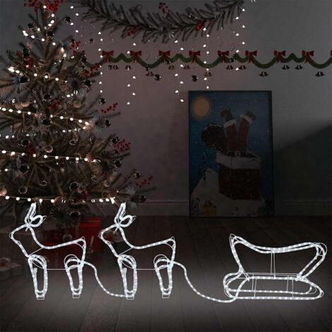 Décoration de Noël d'extérieur Renne et traîneau 576 LED-Décoration de Fête pour Noël 838005