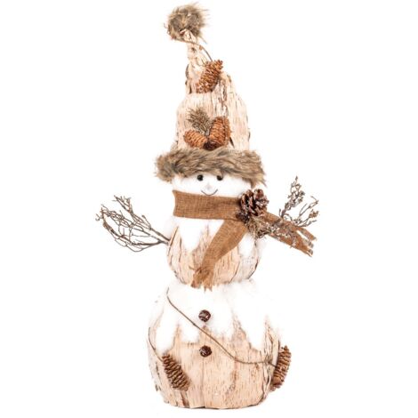 Décoration de Noël en bois bonhomme Terre sauvage