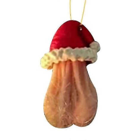 Décoration de Noël en résine avec nœud et bonnet de Père Noël suspendu