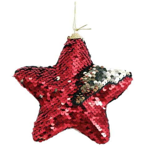 Décoration de Noël étoile en sequin à suspendre