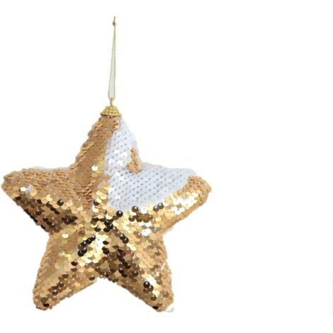 Décoration de Noël étoile en sequin à suspendre