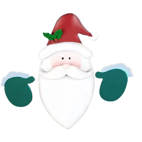 Décoration de Noël Extérieure - Père Noël et Bonhomme de Neige pour Clôture de Jardin - Ornement à Suspendre pour les Fêtes