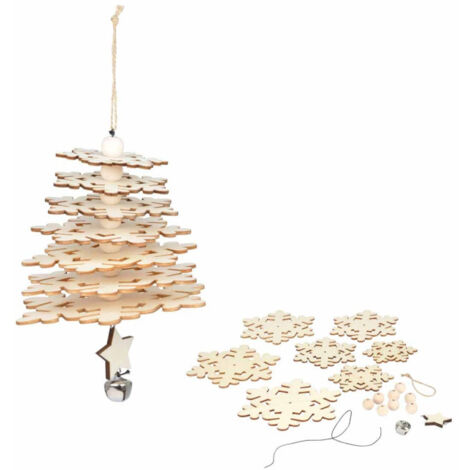 Décoration de Noël "Flocon à Monter" Naturel