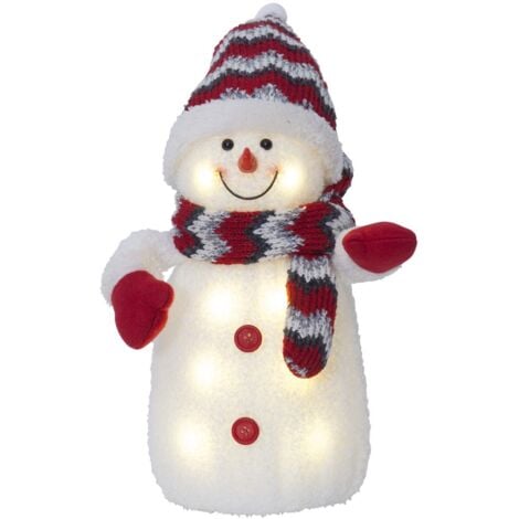 BEST SEASON Décoration de Noël illuminée Star Trading 'Joylight', bonhomme de neige LED, 8 LED, rouge, H 38 cm