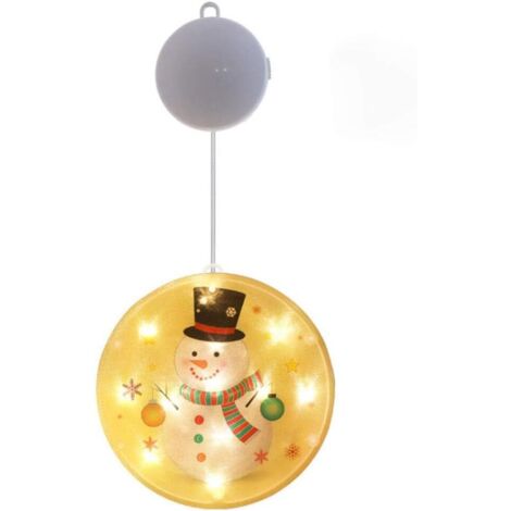 Décoration de Noël LED à piles avec ventouse étoile lumineuse suspendue (I