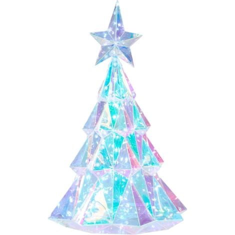 BELIANI Décoration de Noël LED Accessoire d'Intérieur en Forme de Sapin Éclairage Multicolore Unuka