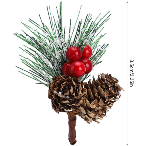Décoration de Noël Mini Sapin avec Cônes et Branches de Pin pour Arrangements Floraux