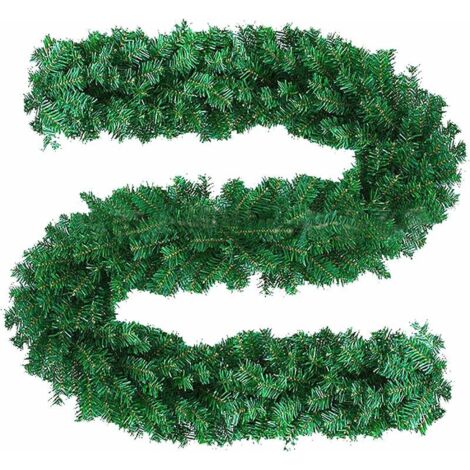 Décoration de Noël pour porte d'entrée, décoration de Noël, mur d'arbre de Noël, guirlande en rotin de 2,7 m, décoration d'intéri,