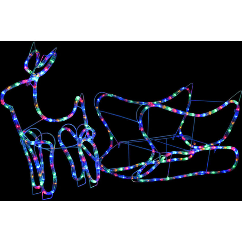 Vidaxl - Décoration de Noël d'extérieur Renne et traîneau 252 led