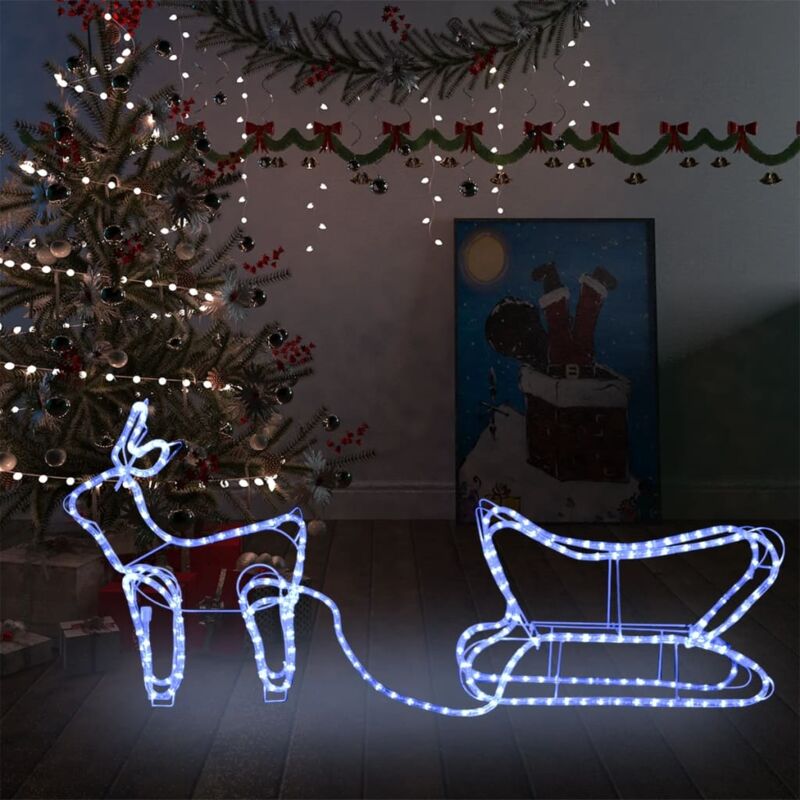Vidaxl - Décoration de Noël d'extérieur Renne et traîneau 252 led