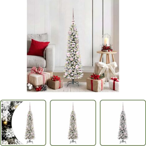Décoration de Noël -  Sapin de Noël artificiel Blanc 120 cm PVC, métal et plastique