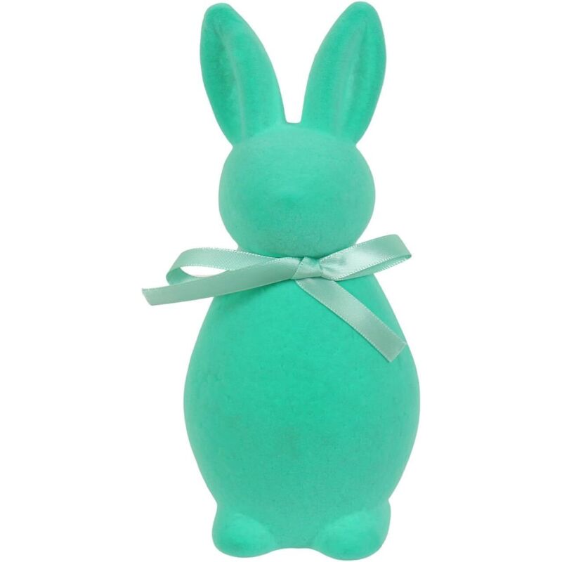 Décoration de Pâques Intérieure – Set de Décorations Lapins et Accessoires pour Table de Printemps,20x9x8.5cm,Cyan