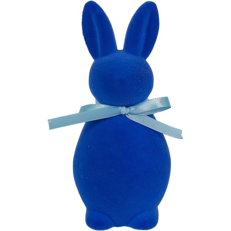 Décoration de Pâques Intérieure – Set de Décorations Lapins et Accessoires pour Table de Printemps,20x9x8.5cm,Bleu roi