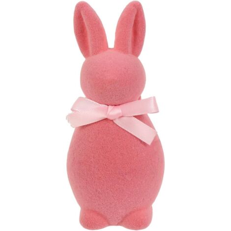 Décoration de Pâques pour Intérieur – Ensemble Décoratif avec Lapins pour Table de Pâques et Fêtes(Rose,20x9x8.5cm)