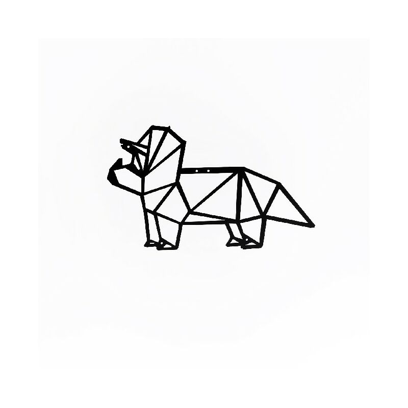 

Decoration de Pared Dino - Muro de arte mural - Dinosaurios - para ninos - Negro en Metal, 45 x 1,5 x 27 cm