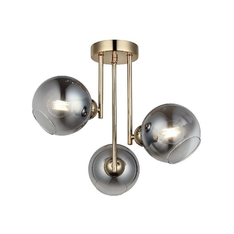 

Decoration de Pared Pequeno copo de nieve - Luz de techo - de la pared - Oro en Metal, Vidrio, 46 x 46 x 40 cm, 3 x E27, Max 40W