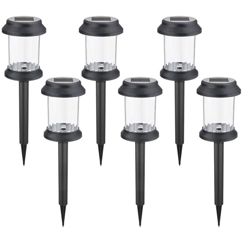 Décoration de patio, 6 lampes solaires led ultra-lumineuses pour extérieur, éclairage paysager, du crépuscule à l'aube, jusqu'à 12 heures