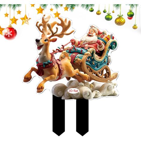 Décoration de Piquet de Noël pour Jardin Décorations Extérieures Enseignes