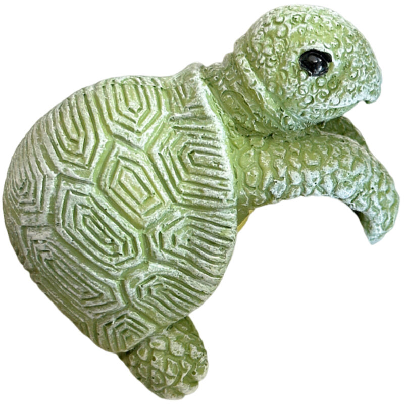 Décoration de pot de fleurs en forme de tortue, statuette de tortue suspendue en résine, adorable tortue grimpante, figurine pour pot de fleurs,