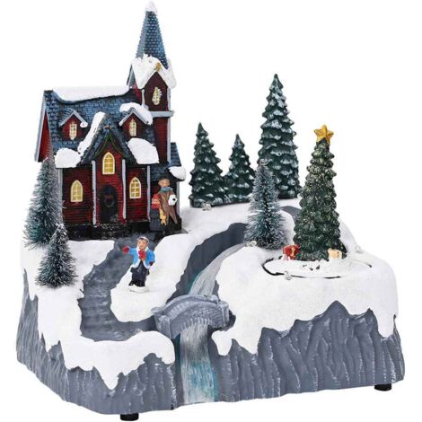 Décoration de village de Noël-Décoration de Fête pour Noël Multicolore 20.5 x 17 x 21 cm 257058