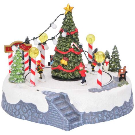 Décoration de village de Noël-Décoration de Fête pour Noël Multicolore 22 x 21.5 x 17 cm 695979