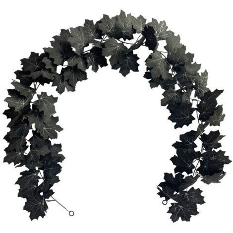 Décoration d'Halloween, fleurs artificielles d'intérieur de maison d'Halloween, rotin de feuille d'érable d'Halloween (Futaba)
