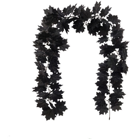 Décoration d'Halloween, fleurs artificielles d'intérieur pour la maison d'Halloween, vigne de feuille d'érable d'Halloween