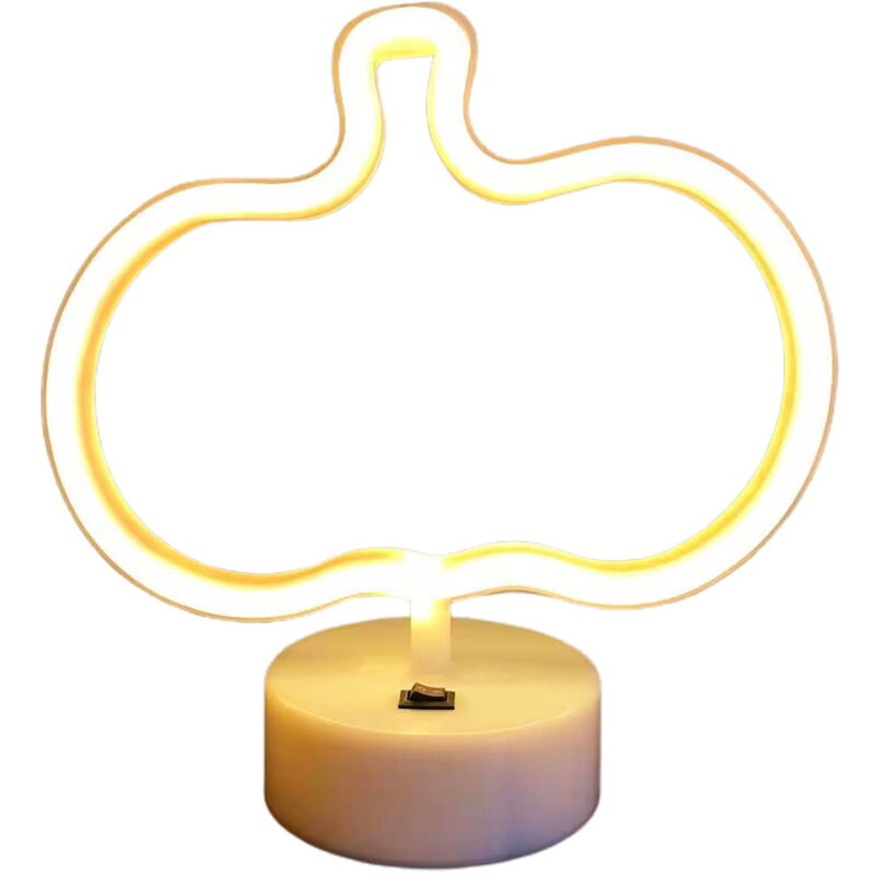 Décoration d'Halloween, veilleuse usb à led, néon, décoration d'automne pour la maison