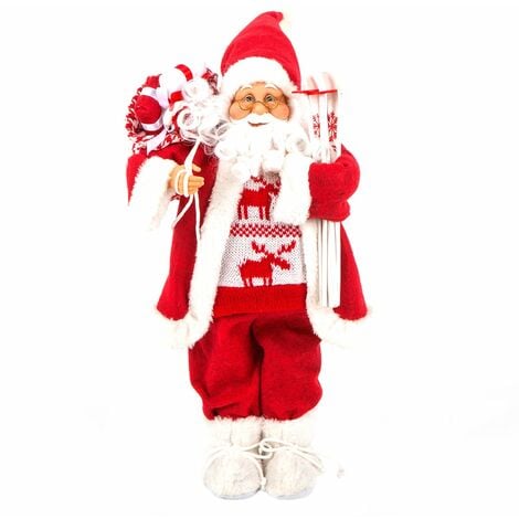 Décoration d'intérieur Père Noël traditionnel en polyester