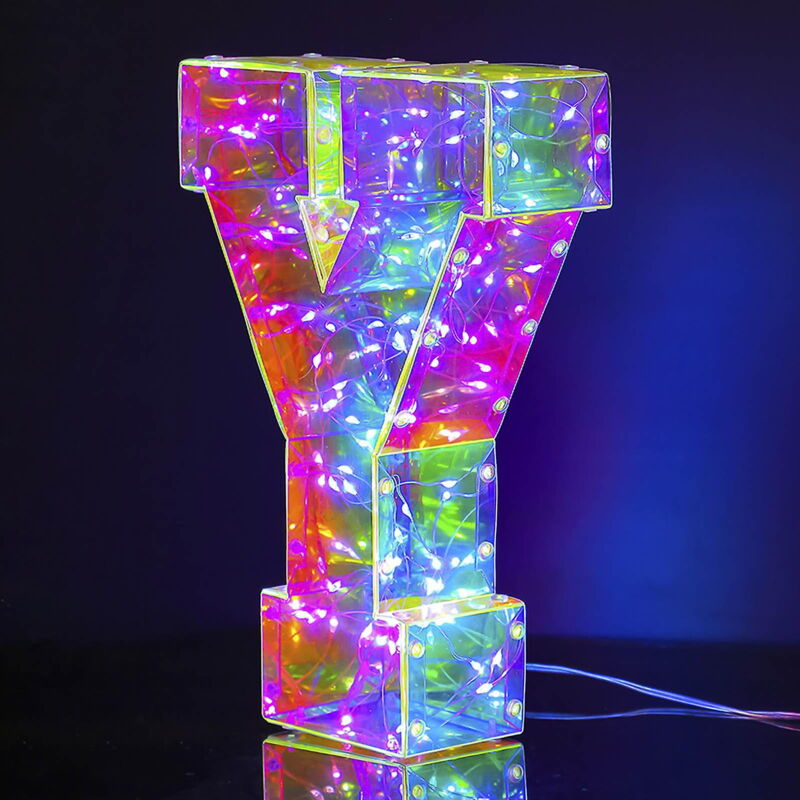 Décoration d'intérieur Saint-Valentin 100 perles de lampe créatives led lumineuses Alphabet chiffres lumières décoratives lumières décoratives de