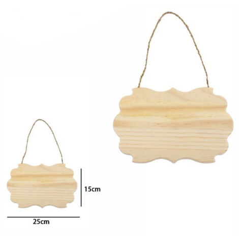 Décoration En Bois 25 X 15 Cm Découpage à Accrocher Avec Corde Panneau 74207a