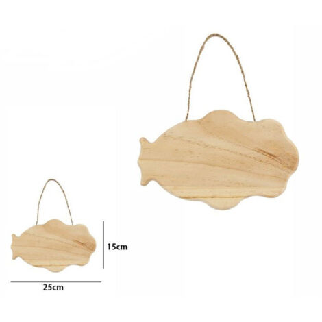 Décoration En Bois Découpage 25 X 15 Cm à Accrocher Avec Corde Panneau 74210a