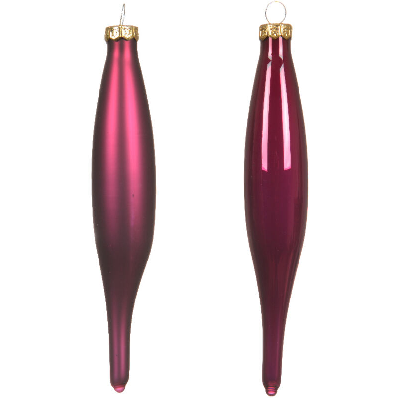 Décoration en émail de verre grenade 3x15 cm