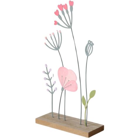 BOLTZE GRUPPE Décoration en métal avec motif floral FLORINA, H. 28 cm