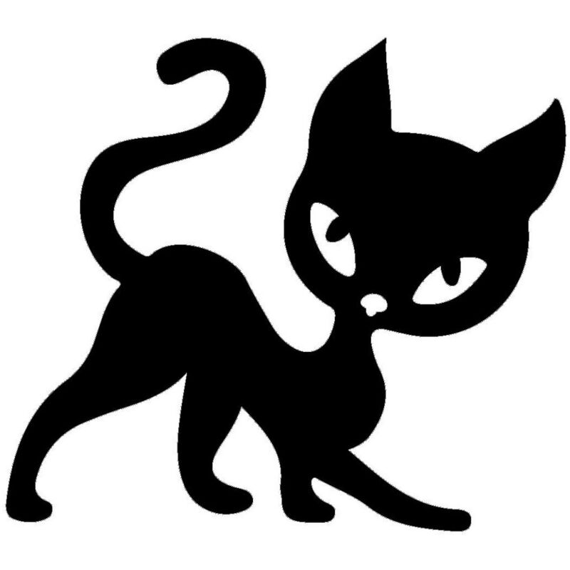 Décoration en Métal Chat 104, Métal, Noir, 46x0,15x41 cm