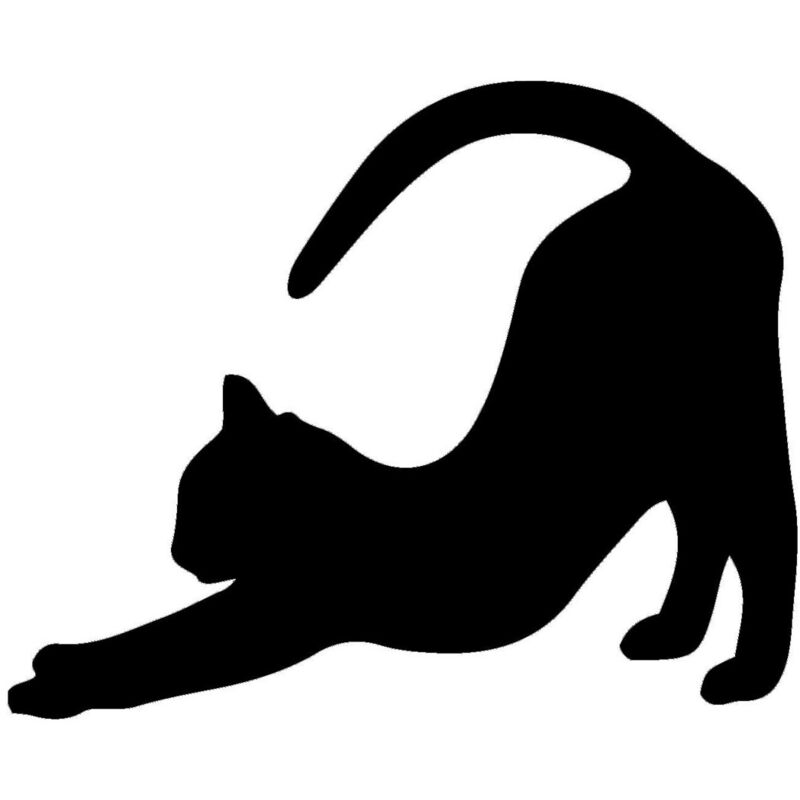 Décoration en Métal Chat 137, Métal, Noir, 50x0,15x40 cm