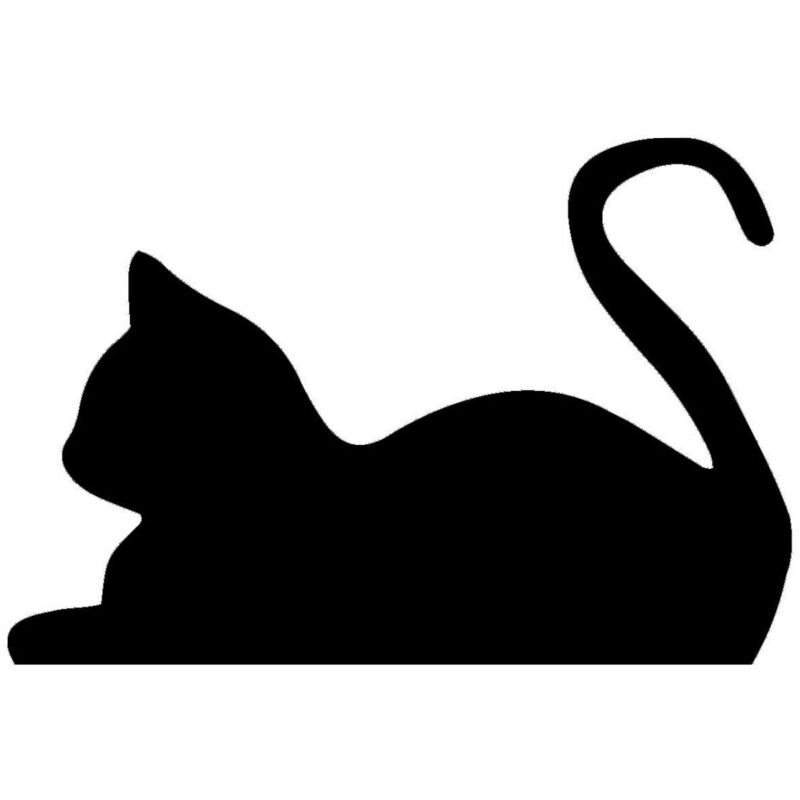 Décoration en Métal Chat 151, Métal, Noir, 45x0,15x30 cm