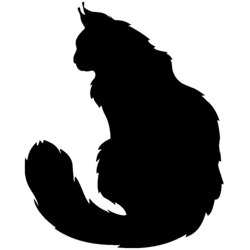 Décoration en Métal Chat 93, Métal, Noir, 36x0,15x44 cm