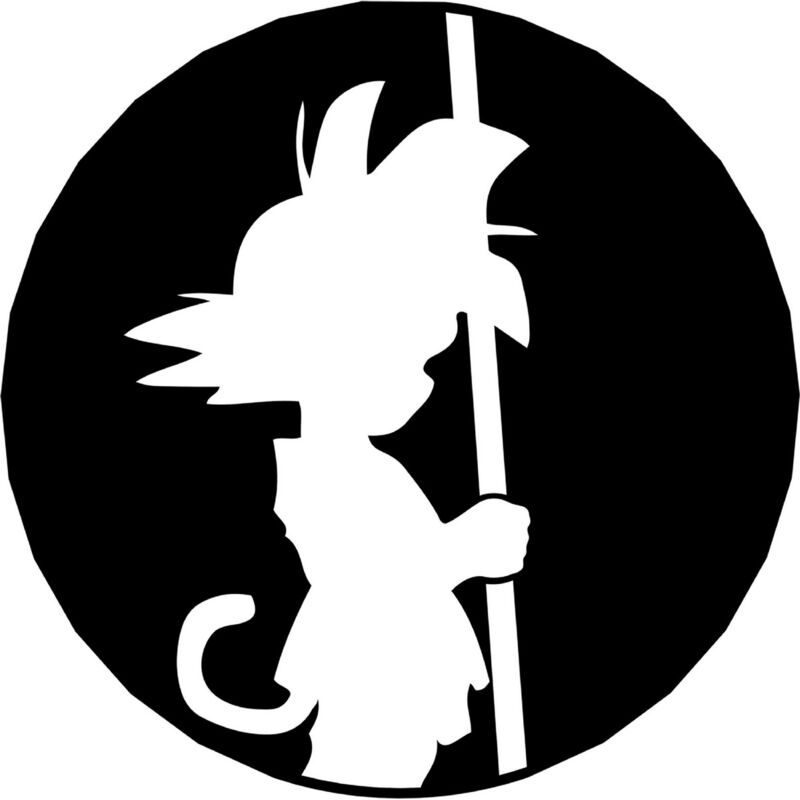 Décoration en Métal Dragon Ball 1, Métal, Noir, 61x1,5x61 cm