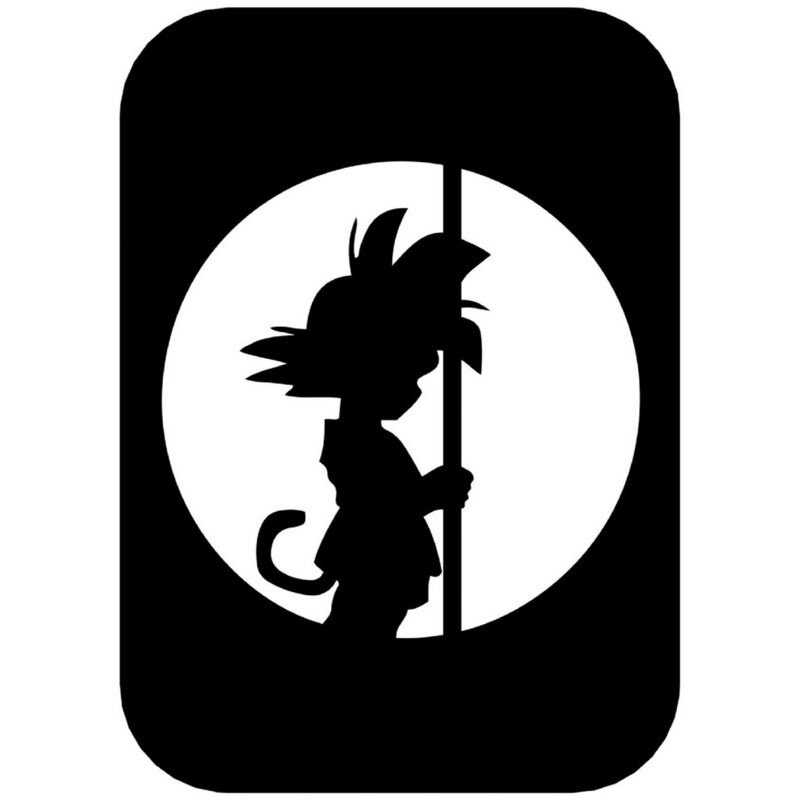 Décoration en Métal Dragon Ball 3, Métal, Noir, 52x1,5x72 cm