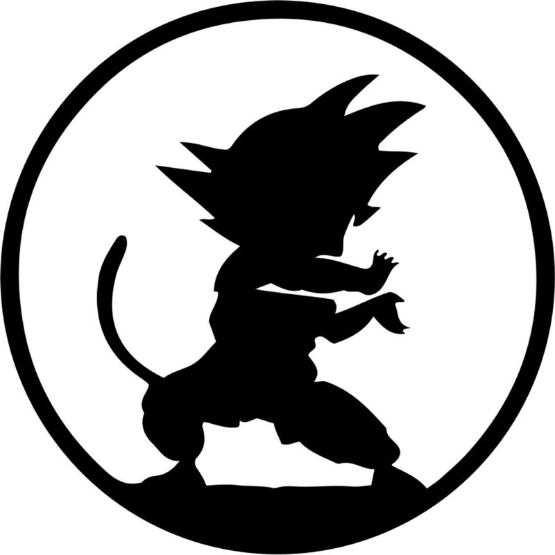 Décoration en Métal Décoration métal Dragon Ball 8, Métal, Noir, 50x1,5x50 cm