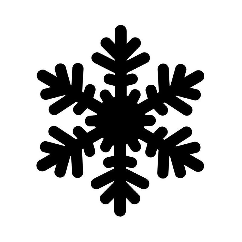 Décoration en Métal Flocon de Neige 8, Métal, Noir, 35x1,5x40 cm