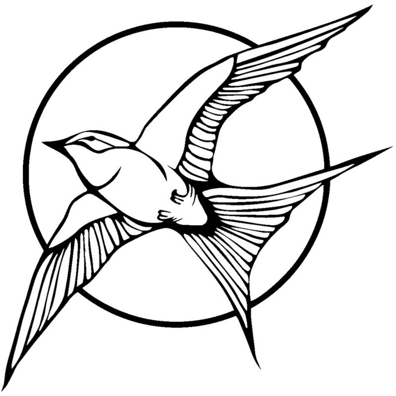 Décoration en Métal Hirondelle 2, Métal, Noir, 51x0,15x50 cm cm