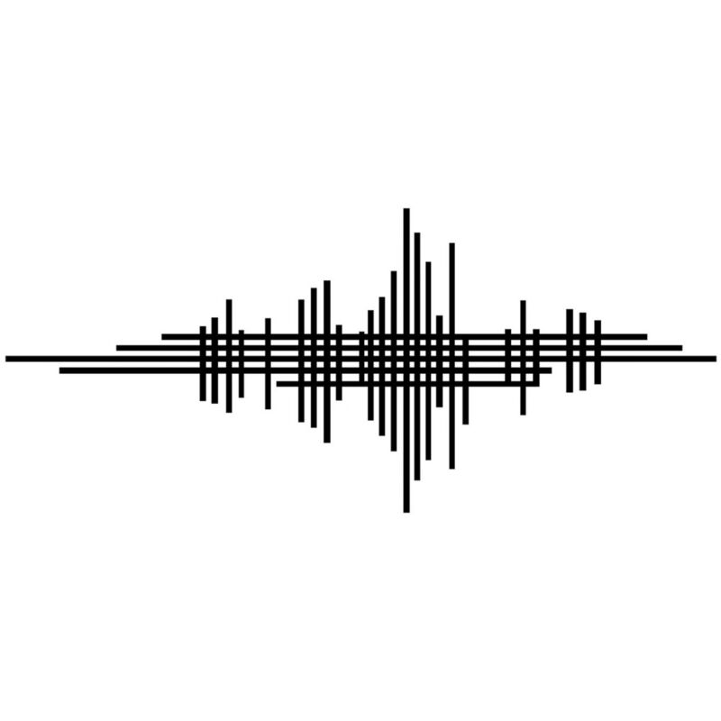 Décoration en Métal Lignes 12, Métal, Noir, 101x3x43 cm