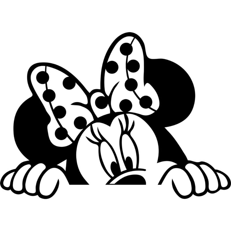 Décoration en Métal pour Enfants Minnie 3, Métal, Noir, 61x1,5x44 cm