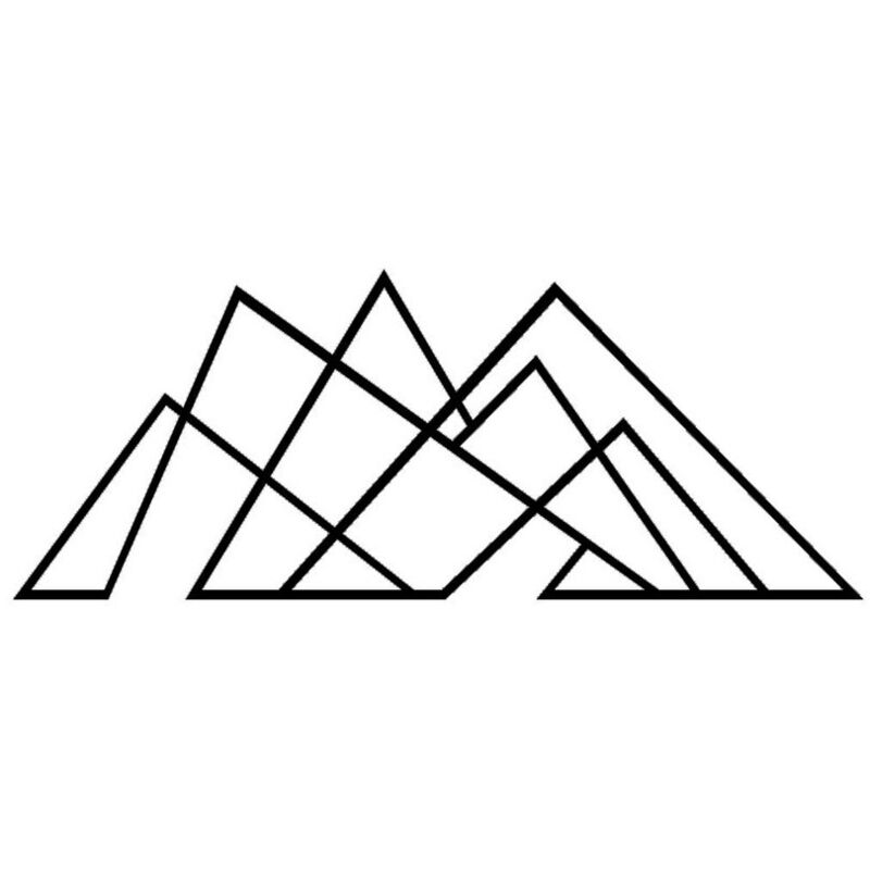 Epikasa - Décoration en Métal Montagne 4, Métal, Noir, 77x0,15x30 cm